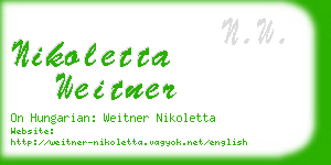 nikoletta weitner business card